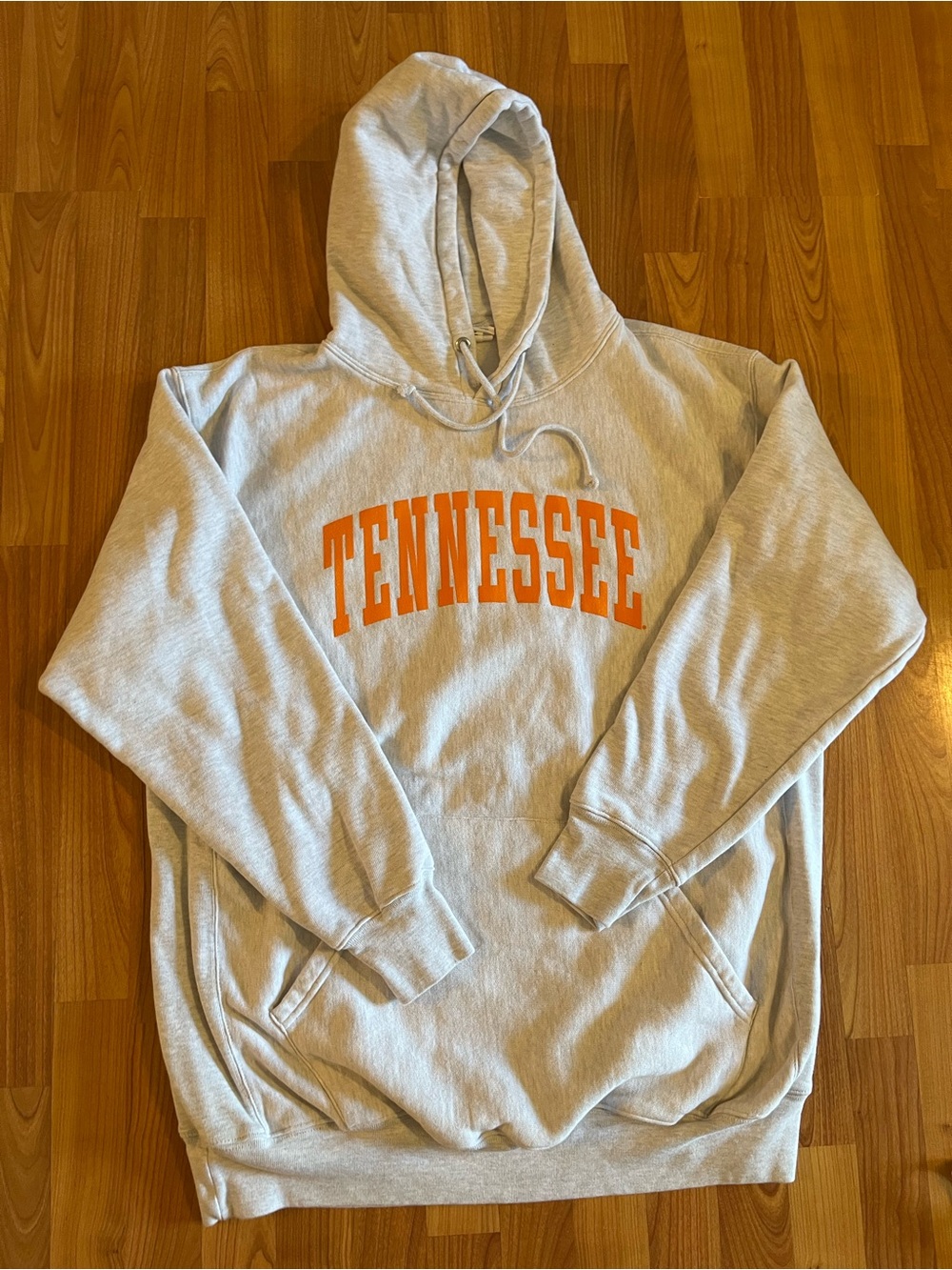Champion Light Gray Hoodie with Orange Tennessee Logo- Men’s 2xl